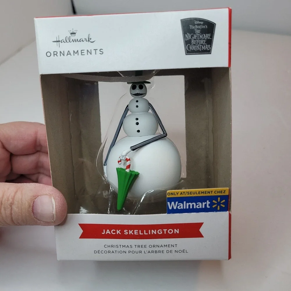 2025‎ HALLMARK NIGHTMARE BEFORE CHRISTMAS SNOWMAN JACK SKELLINGTON ORNAMENT
